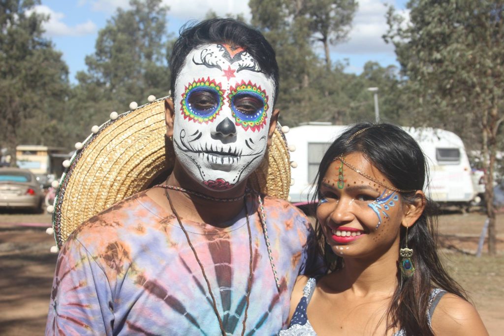 burning seed day of the dead face painting