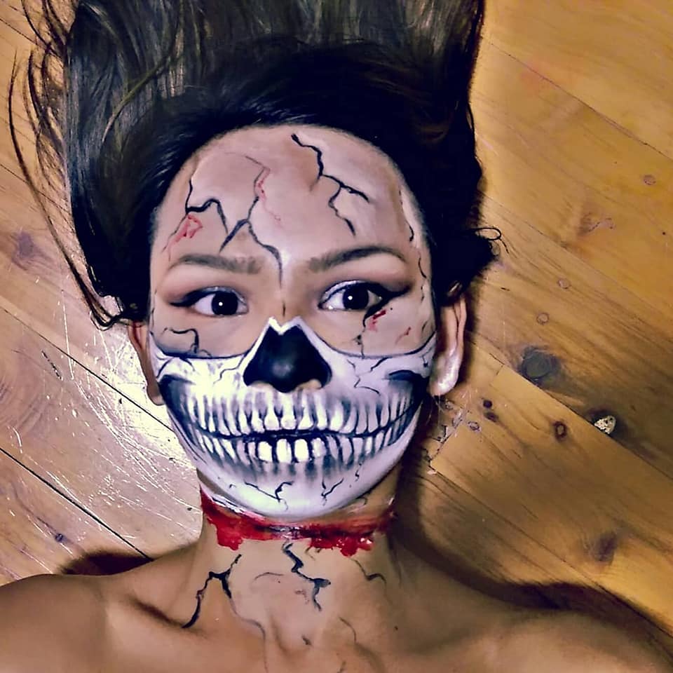 half face mask face painting